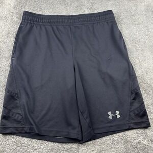 Under Armour Basketball Shorts Mens Medium Black Elastic Waist Loose